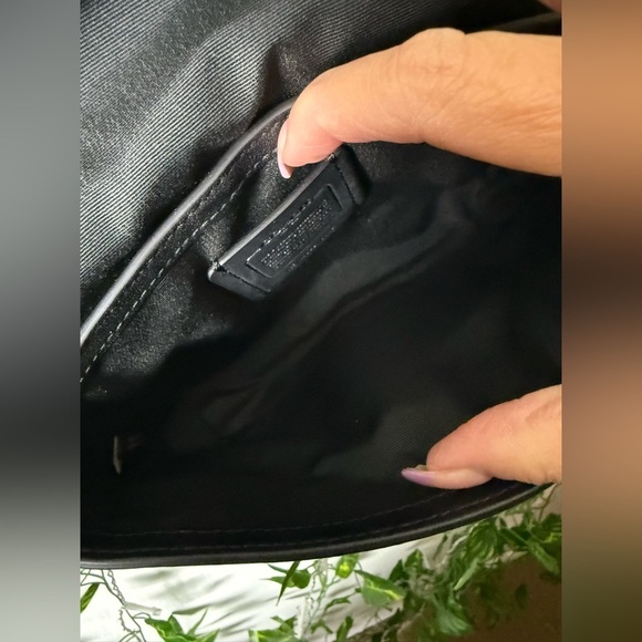 COACH Double Belt Bag Body Bag Waist Bag Black - Picture 9 of 10